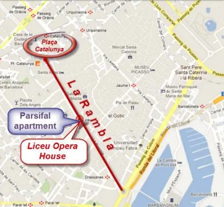 Apartamento La Rambla Spacious 3br Monthly - Parsifal